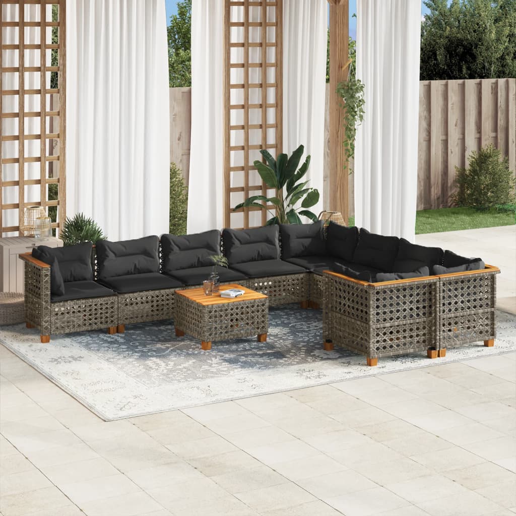 Sofasæt Til Haven 10 Dele Med Hynder Polyrattan - Variant 3262011