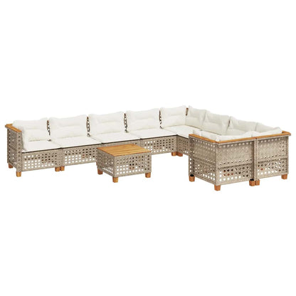Sofasæt Til Haven 10 Dele Med Hynder Polyrattan - Billede 2