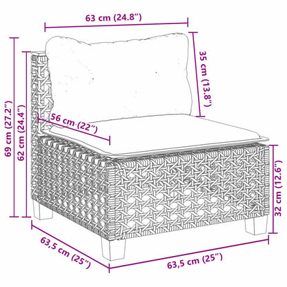 Sofasæt Til Haven 10 Dele Med Hynder Polyrattan - Billede 10