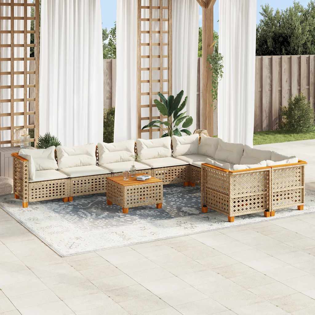 Sofasæt Til Haven 10 Dele Med Hynder Polyrattan - Hovedbillede