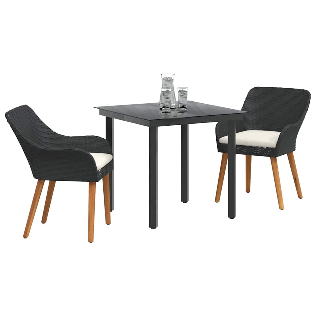 Have Spisebordssæt Med Pude 3 Dele Polyrattan - Billede 3