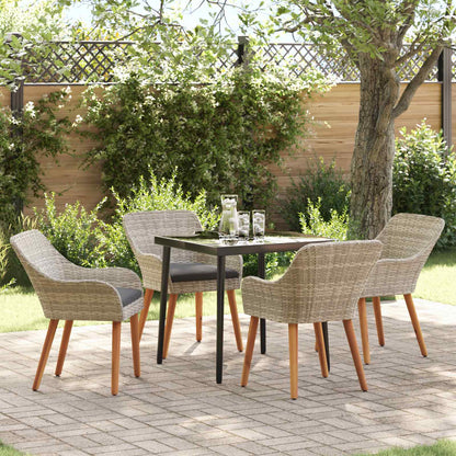 Have Spisebordssæt Med Pude 5 Dele Lysegrå Polyrattan - Variant 3261706