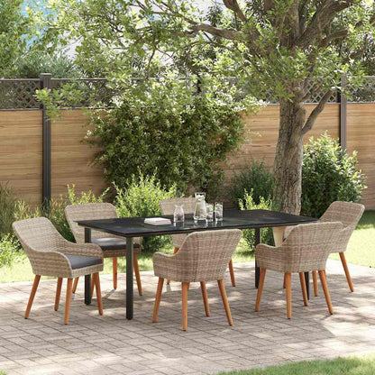Have Spisebordssæt Med Pude 7 Dele Lysegrå Polyrattan - Variant 3261717