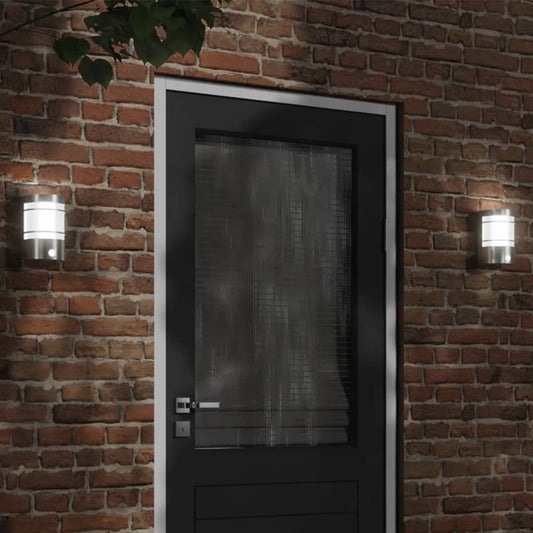 Udendørs Væglamper Med Sensor 2 Stk. Rustfrit Stål Farvet Sølv