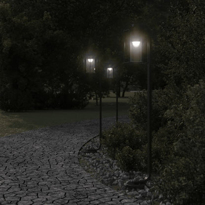 Udendørs Standerlampe Rustfrit Stål Sort