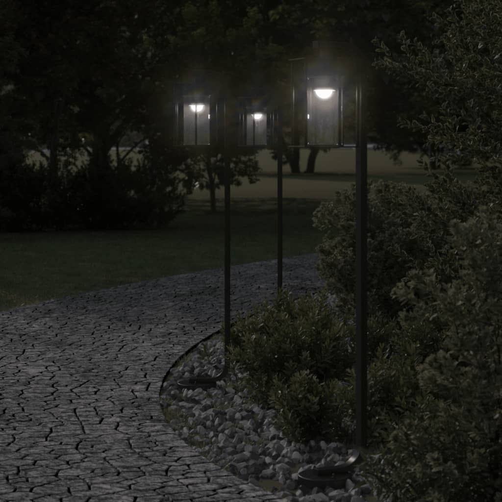 Udendørs Standerlampe Rustfrit Stål Sort