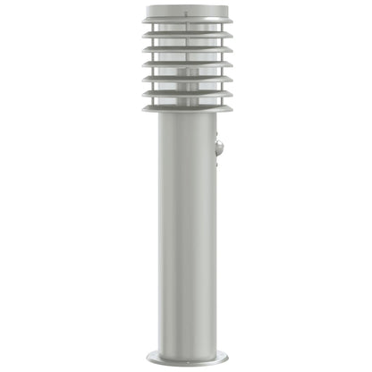 Udendørs Standerlampe Med Sensor 60 Cm Rustfrit Stål Sølvfarvet - Billede 5