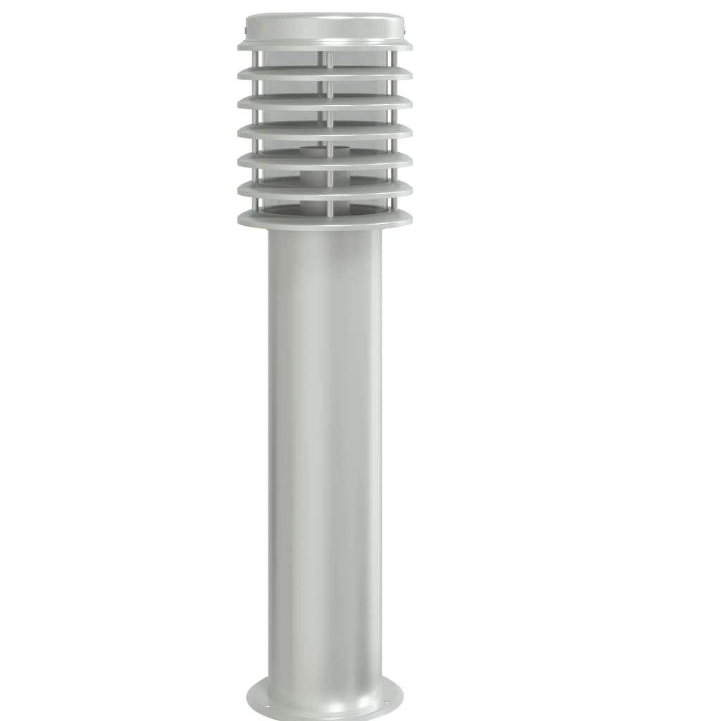 Udendørs Standerlamper 3stk Stikkontakt 60cm Rustfrit Stål Sølv - Billede 4