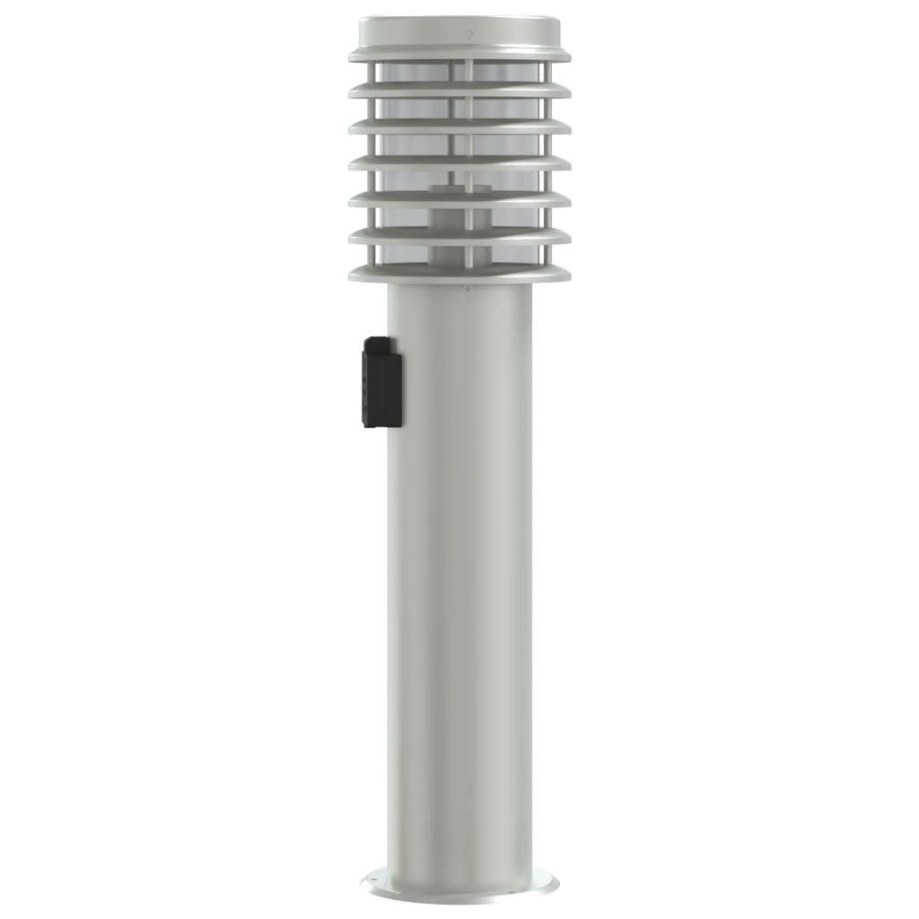 Udendørs Standerlamper 3stk Stikkontakt 60cm Rustfrit Stål Sølv - Billede 5