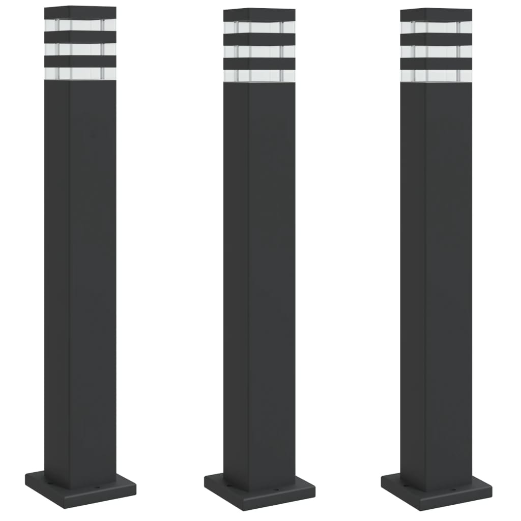 Udendørs Standerlamper Aluminium Sort - Billede 2