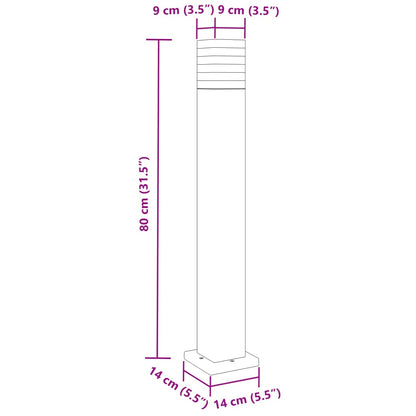 Udendørs Standerlamper Aluminium Sort - Billede 7