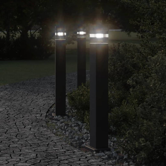 Udendørs Standerlamper Aluminium Sort - Hovedbillede