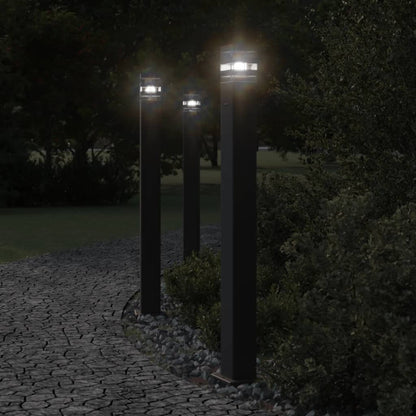 Udendørs Standerlampe Med Stikkontakt Aluminium Sort - Variant 4006410