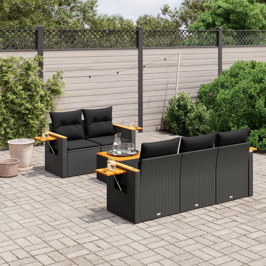 Sofasæt Til Haven 6 Dele Med Hynder Polyrattan - Variant 3259024