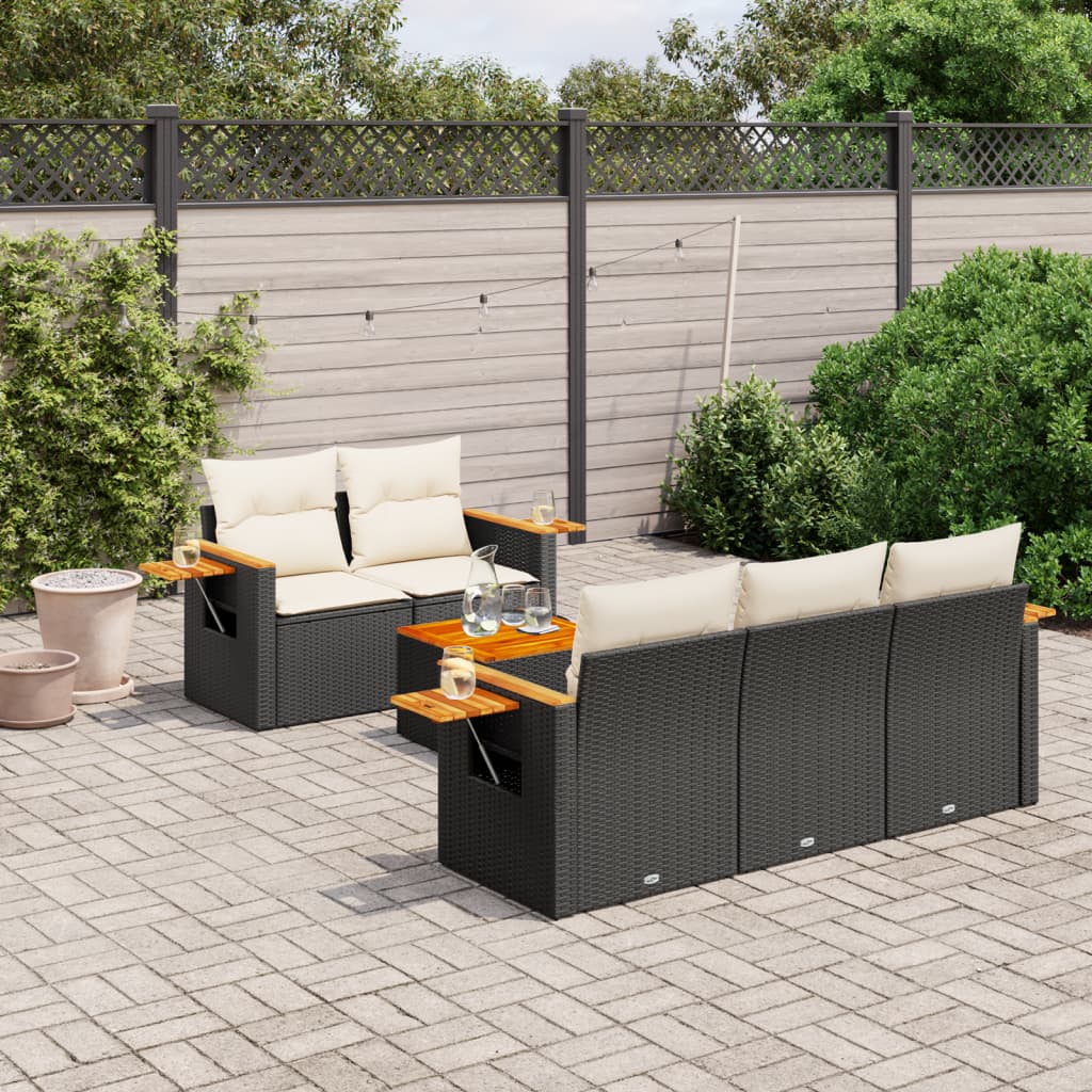 Sofasæt Til Haven 6 Dele Med Hynder Polyrattan - Variant 3259025