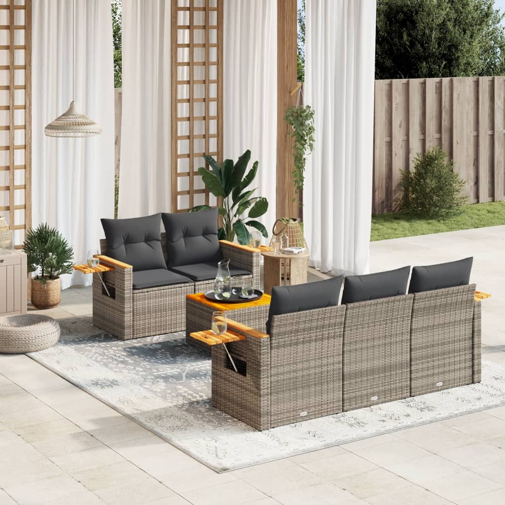 Sofasæt Til Haven 6 Dele Med Hynder Polyrattan - Variant 3259029