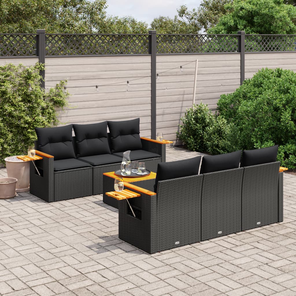 Sofasæt Til Haven 7 Dele Med Hynder Polyrattan - Variant 3259031