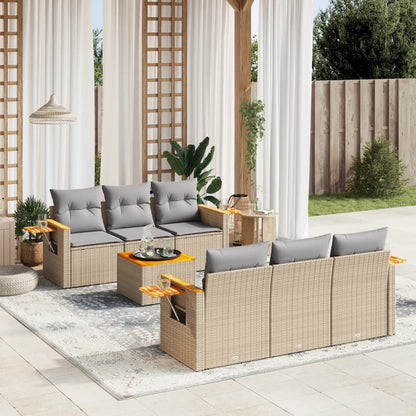 Sofasæt Til Haven 7 Dele Med Hynder Polyrattan - Variant 3259035
