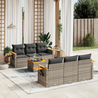 Sofasæt Til Haven 7 Dele Med Hynder Polyrattan - Variant 3259036