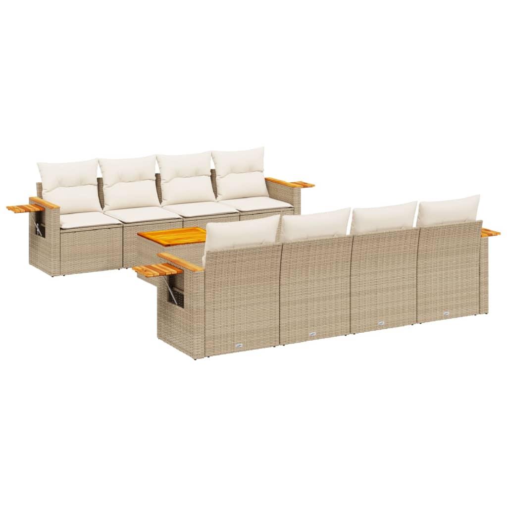 Sofasæt Til Haven 9 Dele Med Hynder Polyrattan - Billede 2