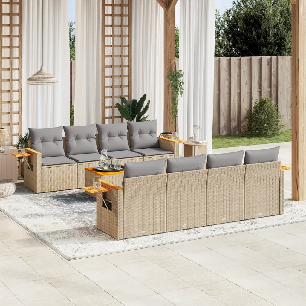 Sofasæt Til Haven 9 Dele Med Hynder Polyrattan - Variant 3259063