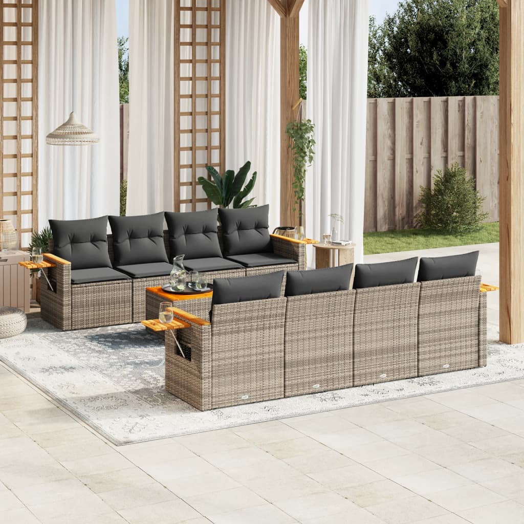 Sofasæt Til Haven 9 Dele Med Hynder Polyrattan - Variant 3259064