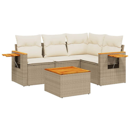 Patio Sofa Set 5-personers Beige And Cream - Billede 2
