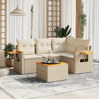 Patio Sofa Set 5-personers Beige And Cream - Hovedbillede
