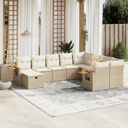 Sofasæt Til Haven 10 Dele Med Hynder Polyrattan - Hovedbillede