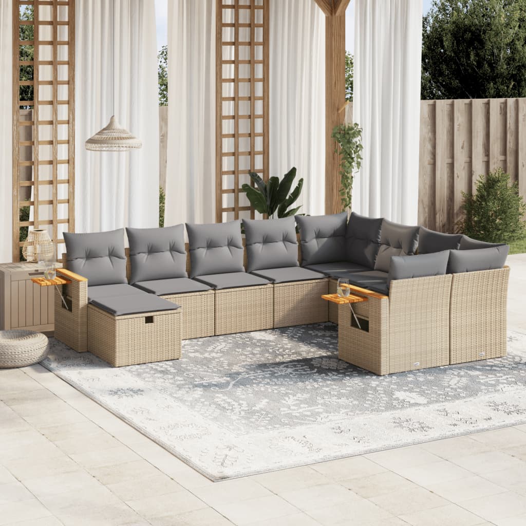 Sofasæt Til Haven 10 Dele Med Hynder Polyrattan - Variant 3259560