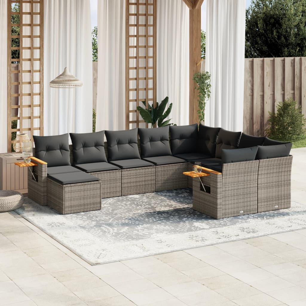 Sofasæt Til Haven 10 Dele Med Hynder Polyrattan - Variant 3259561