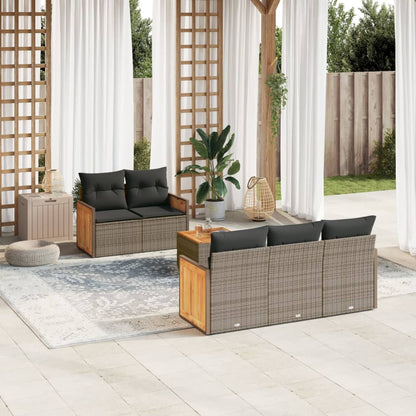 Sofasæt Til Haven 6 Dele Med Hynder Polyrattan - Variant 3259869