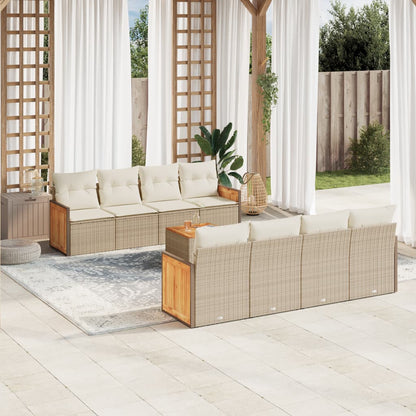 Sofasæt Til Haven 9 Dele Med Hynder Polyrattan - Hovedbillede