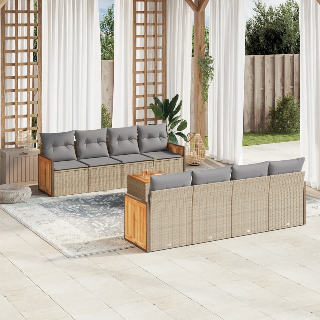 Sofasæt Til Haven 9 Dele Med Hynder Polyrattan - Variant 3259903