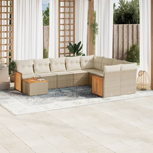 Sofasæt Til Haven 10 Dele Med Hynder Polyrattan - Hovedbillede