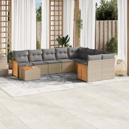 Sofasæt Til Haven 10 Dele Med Hynder Polyrattan - Variant 3260400