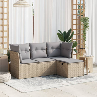 Sofasæt Til Haven 4 Dele Med Hynder Polyrattan - Variant 3263115