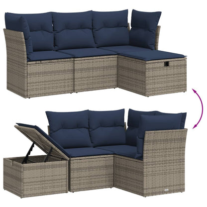 Sofasæt til Haven 4 Dele med Hynder Polyrattan - billede 3