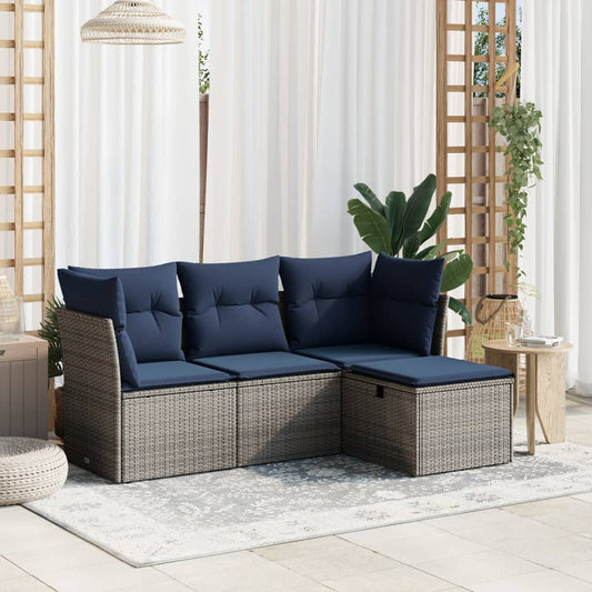 Sofasæt til Haven 4 Dele med Hynder Polyrattan - hovedbillede