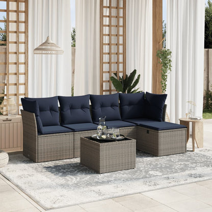 Sofasæt til Haven 5 Dele med Hynder Polyrattan Grå