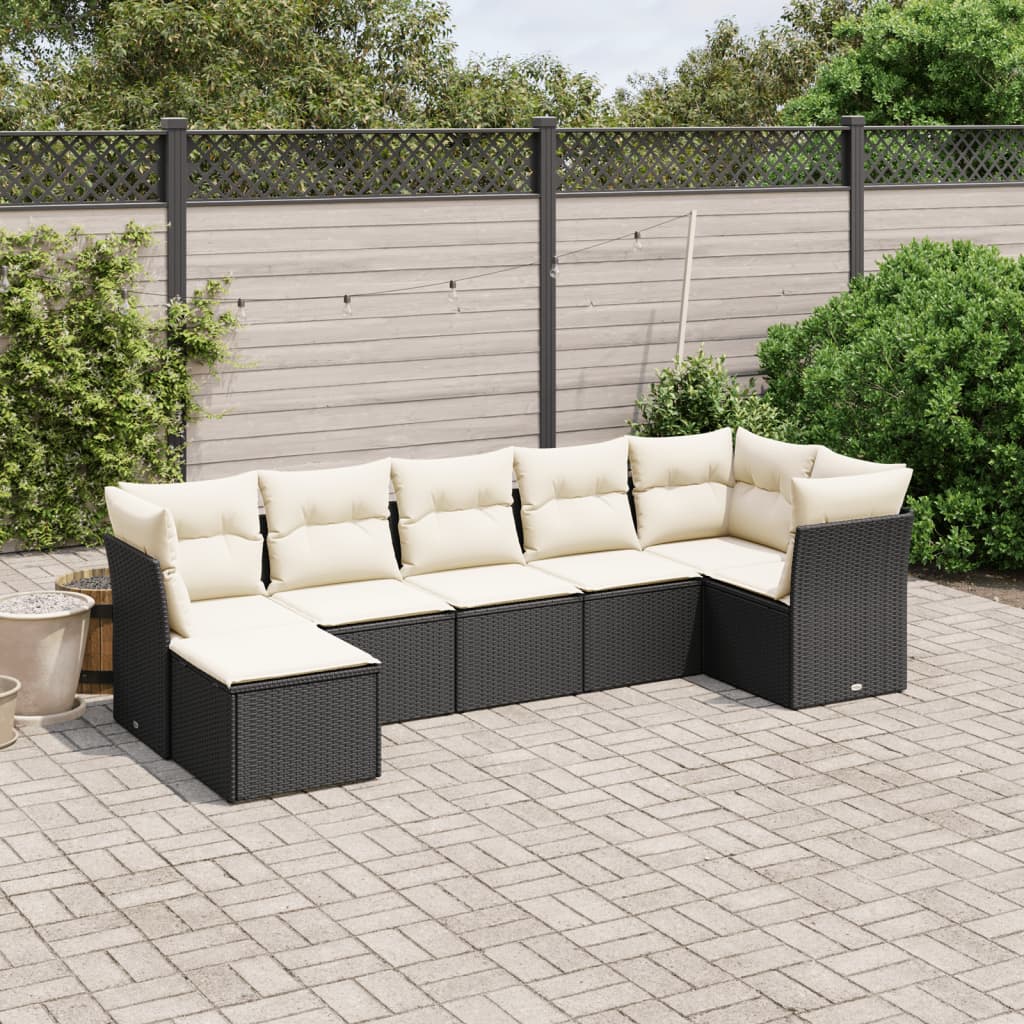 Sofasæt Til Haven 7 Dele Med Hynder Polyrattan - Variant 3263192