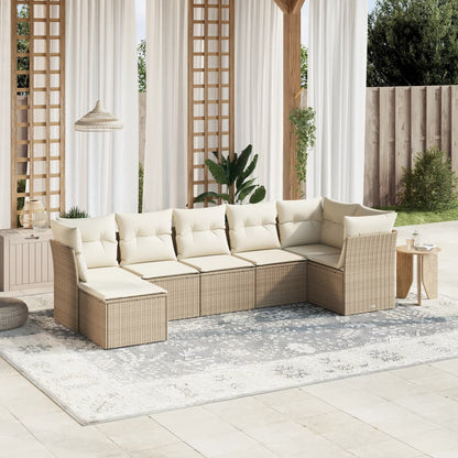 Sofasæt Til Haven 7 Dele Med Hynder Polyrattan - Variant 3263194
