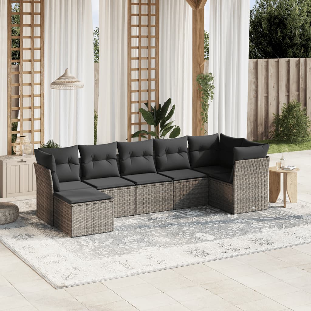 Sofasæt Til Haven 7 Dele Med Hynder Polyrattan - Variant 3263196