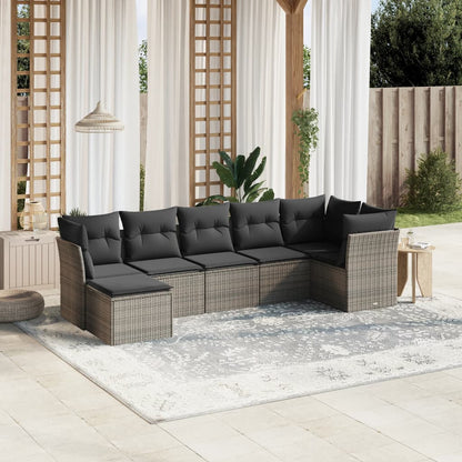 Sofasæt Til Haven 7 Dele Med Hynder Polyrattan - Variant 3263198