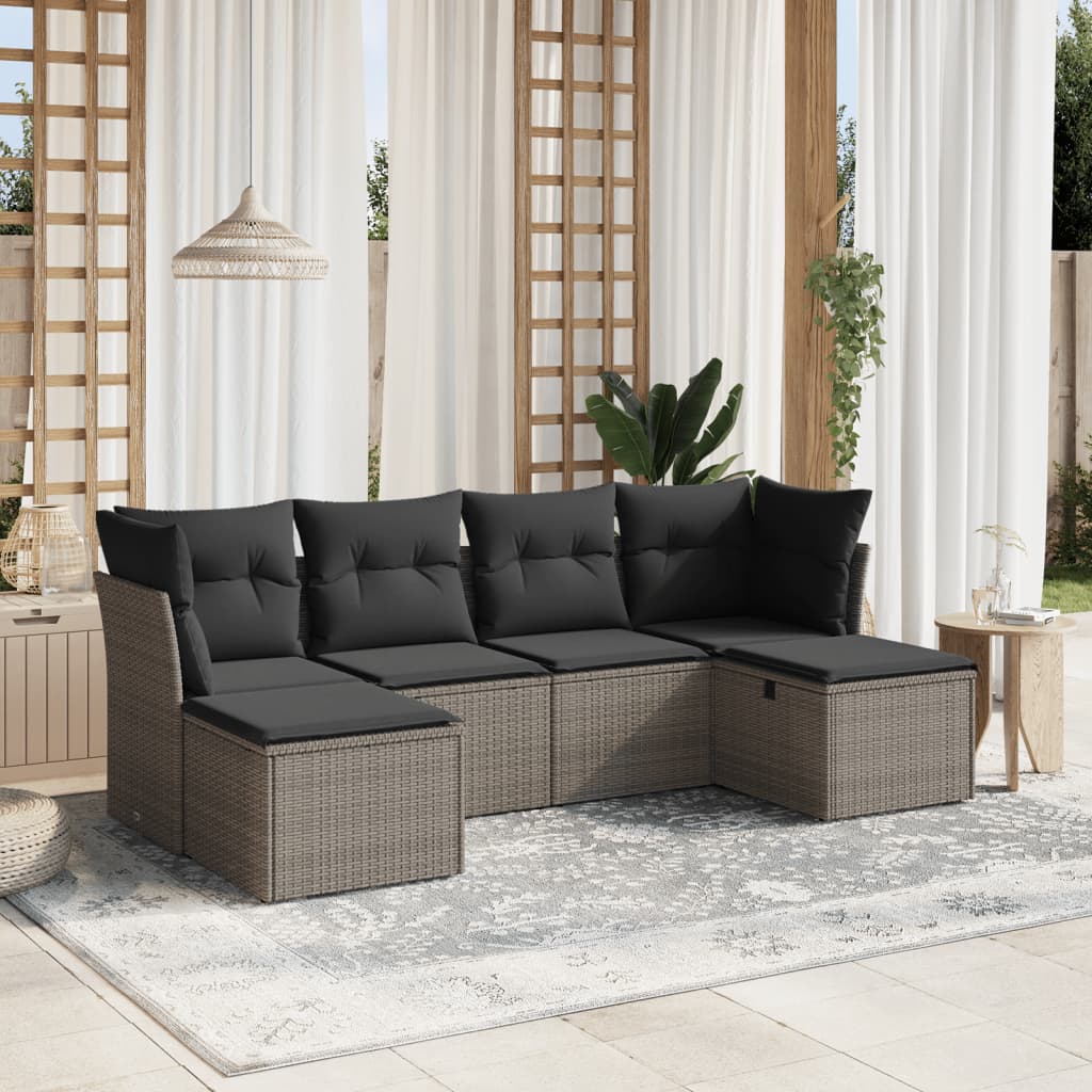 Sofasæt Til Haven 6 Dele Med Hynder Polyrattan - Variant 3263236