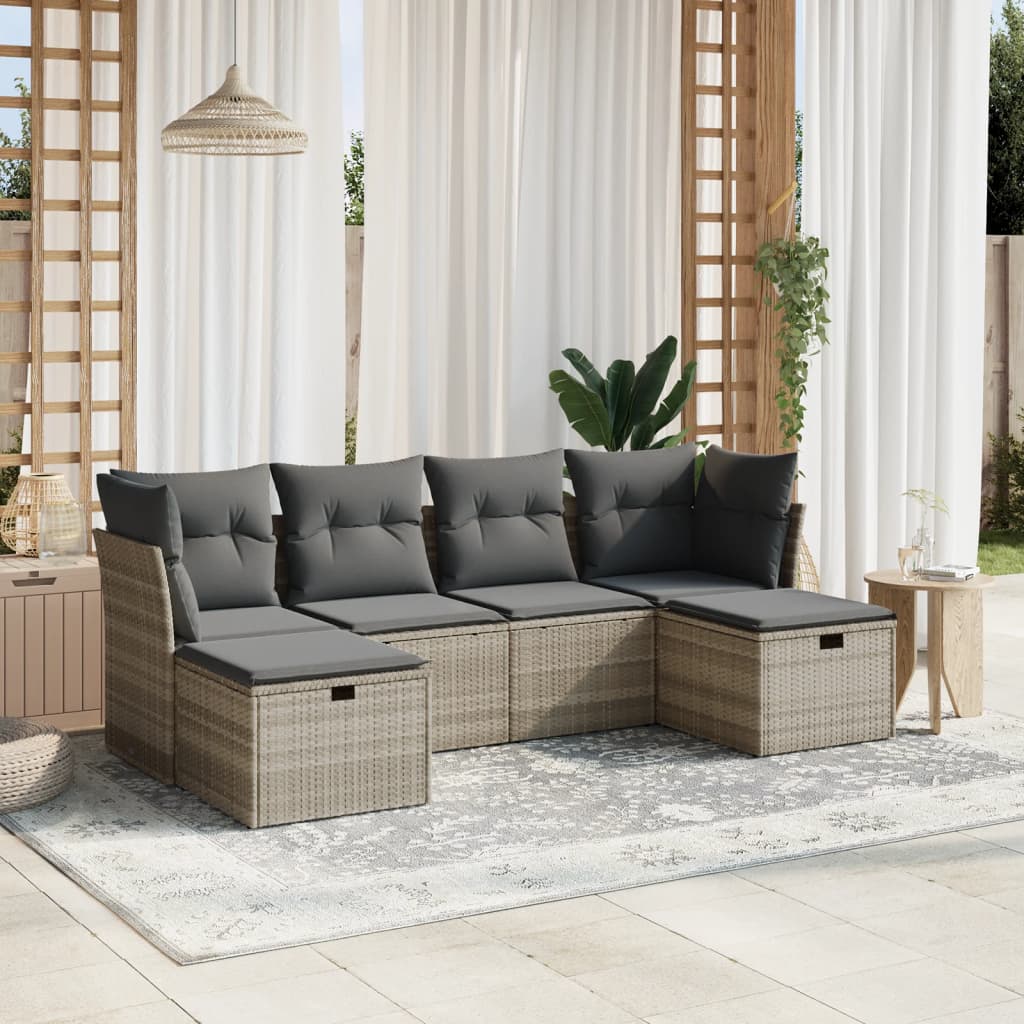 Sofasæt Til Haven 6 Dele Med Hynder Polyrattan - Variant 3263238