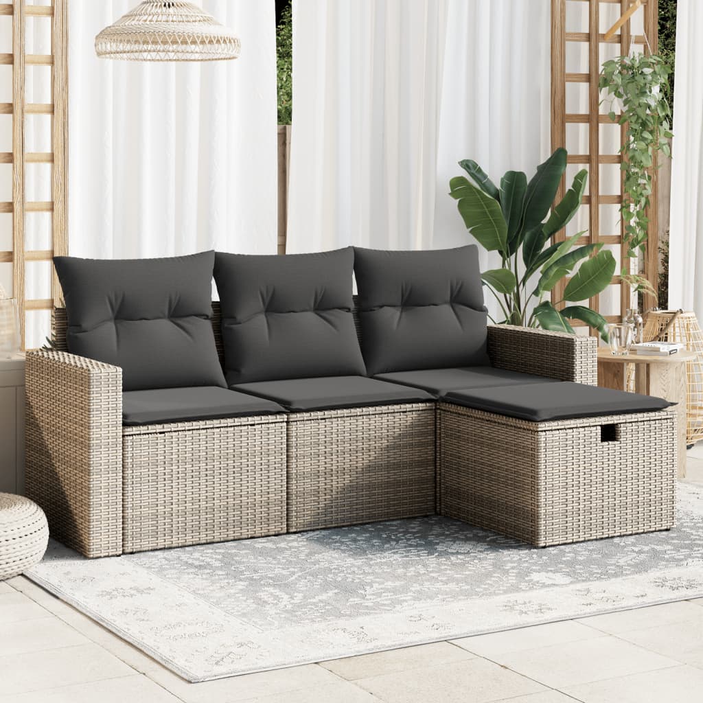 Sofasæt Til Haven 4 Dele Med Hynder Polyrattan - Variant 3263446
