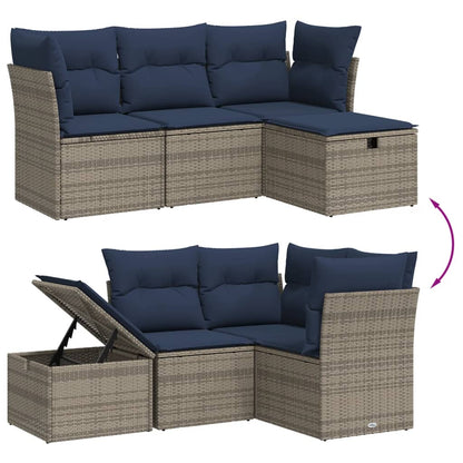 Sofasæt til Haven 4 Dele med Hynder Polyrattan - billede 3