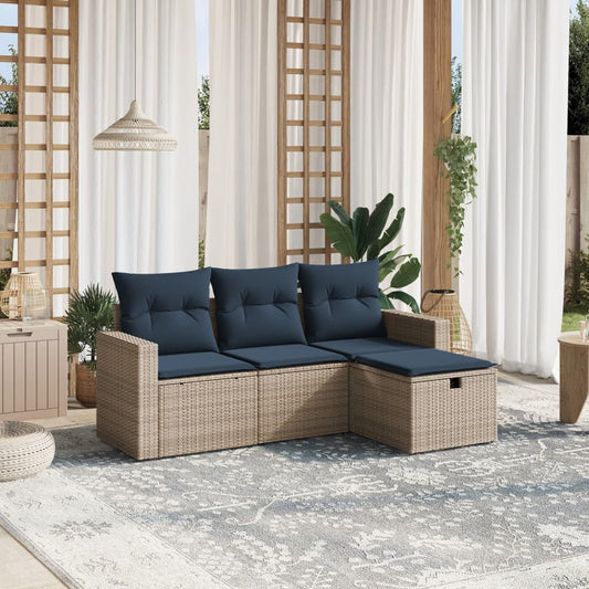 Sofasæt til Haven 4 Dele med Hynder Polyrattan - hovedbillede