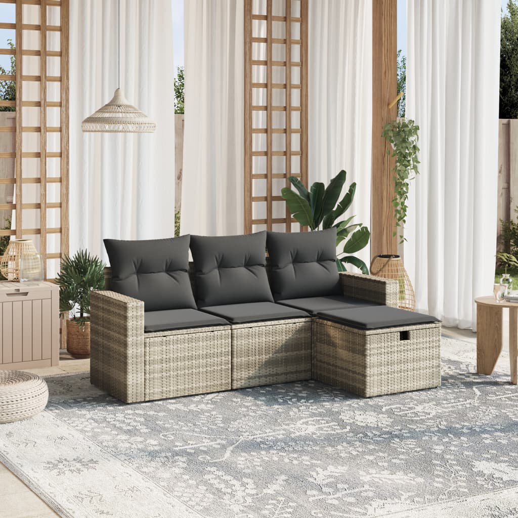 Sofasæt Til Haven 4 Dele Med Hynder Polyrattan - Variant 3263448